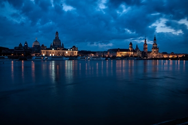 Dresden River at Night 